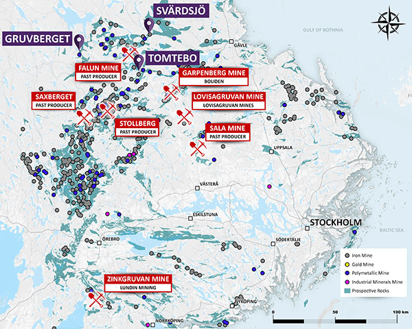 Figure 2: Bergslagen Mining District