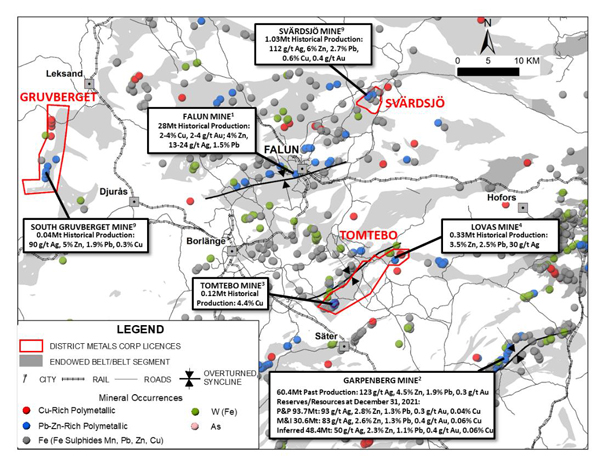 Figure 3: Northern Bergslagen Mining District