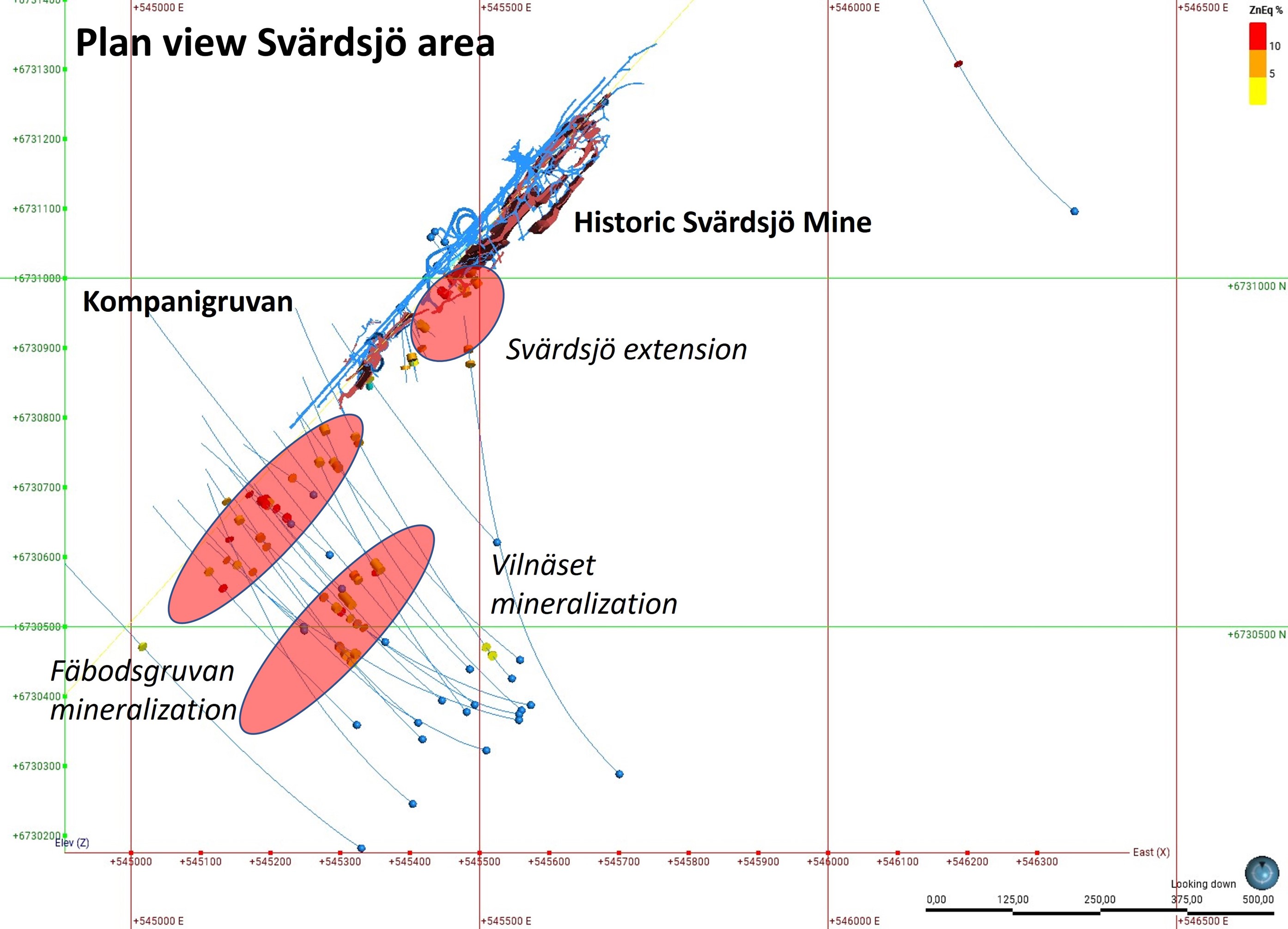 Plan View of Svärdsjö Mine Area