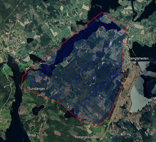 Svärdsjö Property SkyTEM Survey Lines