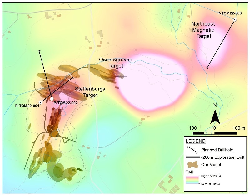 Tomtebo Proposed Drill Holes